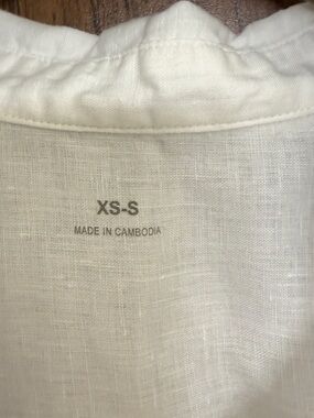Muji White Linen Blend Shorts - XS-S